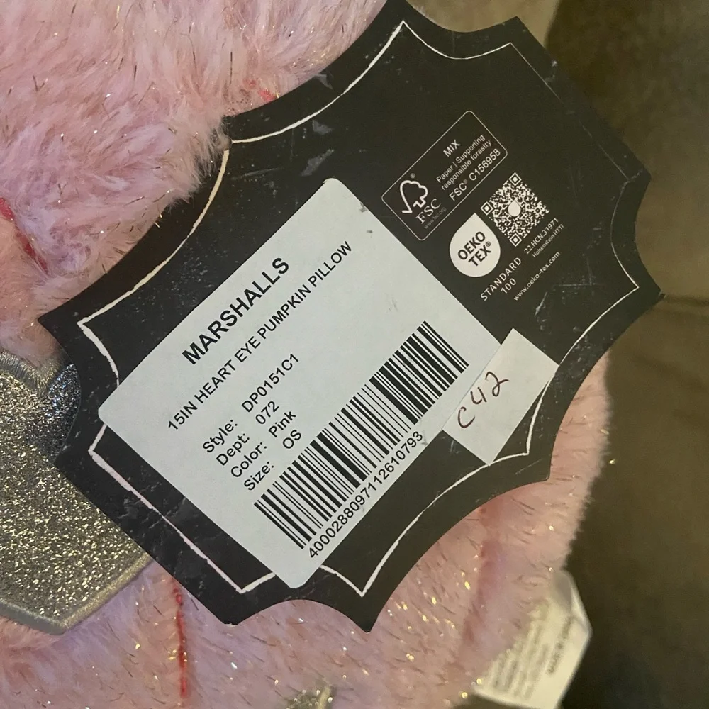Unique!! Bella Luxx Glam Pink and Silver Pumpkin Pillow Bling New